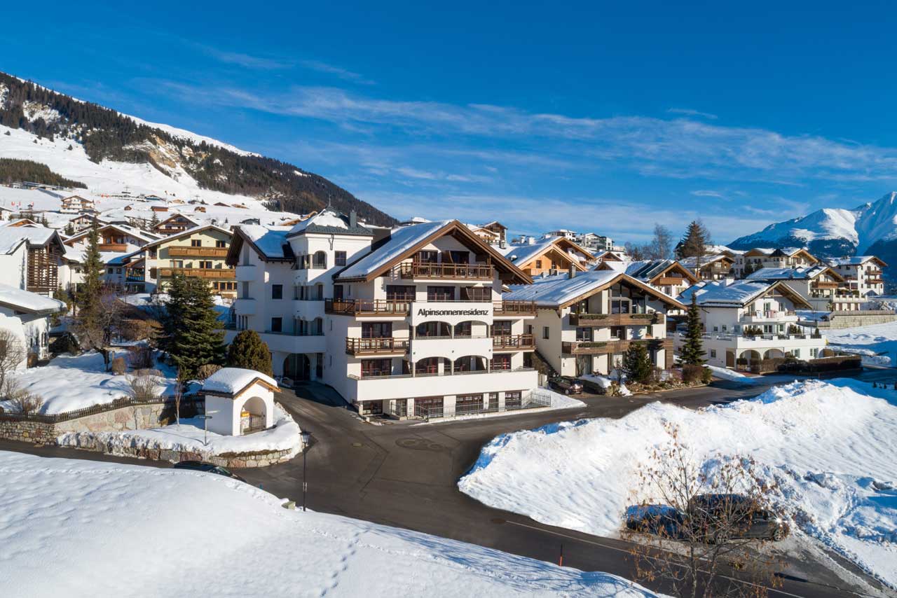 10 Hotel Alpinsonnenresidenz Ansicht Luftaufnahme Winter Moving Pictures